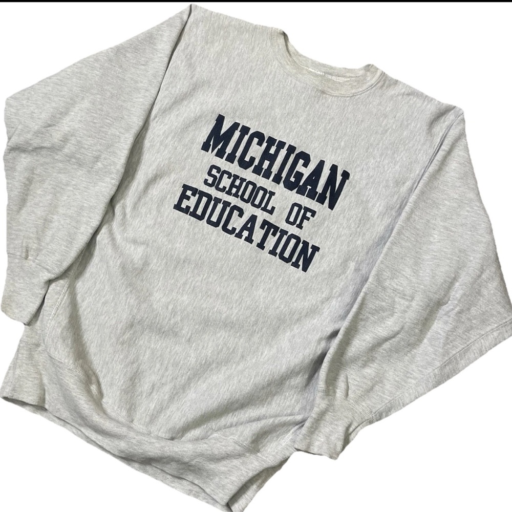 Vintage Champion Reverse Weave Sweatshirt XXL Michigan School Of Education USA